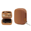 Mini bolsa de almacenamiento Cwatcun H45, pequeña bolsa para cámara digital con microcortes, resistente al agua y de PU (marrón)