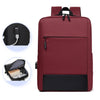 Mochila para portátil de gran capacidad, resistente al agua, para viajes de negocios (morado y rojo)