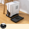 Soporte de host para computadora, chasis de escritorio, bandeja móvil, base de elevación con polea, especificación: rueda recta