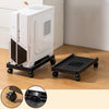 Soporte de host para computadora, chasis de escritorio, bandeja móvil, base de elevación con polea, especificación: rueda universal + rueda recta