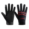 LANYIER Guantes de motociclismo para exteriores, de otoño e invierno, de terciopelo, cálidos, antideslizantes, con pantalla táctil, resistentes al viento, talla media (rojo)