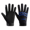 LANYIER Guantes de motociclismo para exteriores, de otoño e invierno, para hombre, de terciopelo, cálidos, antideslizantes, con pantalla táctil, resistentes al viento, talla media (azul)