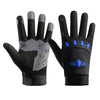 LANYIER Guantes de moto para hombre para otoño e invierno, cálidos, resistentes al viento, antideslizantes, impermeables, para pantalla táctil, talla media (azul)