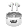 Audífono Bluetooth de 64 canales con compartimento de carga digital (blanco)