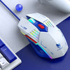 Ratón mecánico silencioso para oficina T-WOLF G560 de 6 teclas con cable y luz de respiración fresca (azul)