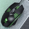Ratón mecánico silencioso para oficina T-WOLF G560 de 6 teclas con cable y luz de respiración fresca (negro)