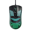 Ratón para juegos USB con cable y diseño hueco ergonómico T-WOLF V15 Honeycomb con iluminación RGB para PC, oficina y hogar (negro)