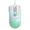 Ratón para juegos USB con cable y diseño hueco ergonómico T-WOLF V15 Honeycomb con iluminación RGB para PC, oficina y hogar (blanco)