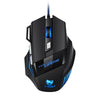 Ratón para juegos con cable USB y luz ambiental RGB de 7 teclas T-WOLF M1 (negro)