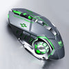 Ratón inalámbrico para juegos T-WOLF Q13 de 2,4 GHz con 6 teclas y luz colorida RGB, color: gris monomodo