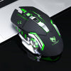 Ratón inalámbrico para juegos T-WOLF Q13 de 2,4 GHz con 6 teclas y luz colorida RGB, color: negro de modo dual
