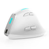Ratón inalámbrico ZELOTES F36 de 9 teclas con agarre vertical y programación ergonómica con Bluetooth dual + 2,4 G (blanco)