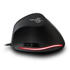 Ratón ergonómico con cable para computadora portátil con agarre vertical de 6 teclas ZELOTES T20 (negro)