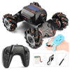 Coche de juguete RC para niños con luces y sensor de gestos eléctrico, control remoto, coche de acrobacias giratorio, color naranja, RC dual (1:12)