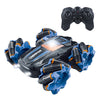 Coche de carreras acrobático RC de 2,4 G con doble cara, estilo: RC individual, color azul