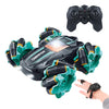 Coche de carreras acrobático RC de 2,4 G con doble cara, estilo: RC dual, color verde