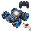 Coche de carreras acrobático RC de 2,4 G con doble cara, estilo: RC doble, color azul