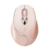 Ratón inalámbrico Inphic M8P 2.4G con carga USB silenciosa para niñas, ratón ergonómico portátil de oficina con pantalla de alimentación (color té con leche)