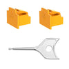 Puerto de red RJ45 con enchufe de seguridad extraíble, bloqueo de puerto a prueba de polvo, color amarillo, 2 enchufes + 1 llave, cubierta exterior