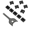 Tapón de sellado extraíble USB, a prueba de polvo, cerradura de seguridad antirrobo oculta (10 enchufes + 1 llave)