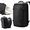 BANGE BG-3029 Bolso de hombro deportivo de gran capacidad para viajes, con separación en seco y húmedo, ligero, para ordenador (negro)