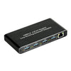 Adaptador de red Gigabit USB 3.0 de 4 puertos, enrutador plug and play (negro)