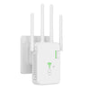 Repetidor inalámbrico Urant U10 de 1200 Mbps, 2,4 G y 5,8 G, amplificador de señal WiFi con 4 antenas, enchufe europeo, color blanco