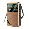 Radio portátil de banda completa y canal completo JOC TG-77 Mini FM/AM/SW (dorada)