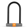 Cerradura de embutir antirrobo para bicicleta y motocicleta WEST BIKING con doble apertura en forma de U (negra y gris)