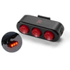 Luz trasera de advertencia de freno de larga duración para ciclismo nocturno WEST BIKING, estilo: luz redonda inteligente