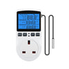 Termostato digital inteligente con retroiluminación, interruptor de control de temperatura con cuenta regresiva, enchufe para Reino Unido