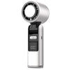 Ventilador de mano de alta velocidad de 100 velocidades, miniventilador portátil plegable recargable por USB, pequeño turbo con refrigeración (blanco)