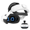 Correa para la cabeza ajustable y cómoda para el casco de realidad virtual Meta Quest 3S Elite, diadema de descompresión (gris y blanco)