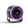 Ventilador de pared turbo con pantalla digital y 100 velocidades de circulación de alta velocidad, recargable, estilo: gris