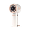 Ventilador portátil USB de mano pequeño con pantalla digital de alta velocidad de 100 velocidades (blanco)