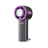 Ventilador de refrigeración de semiconductores con pantalla digital de alta velocidad de 3 velocidades, portátil, USB, pequeño (gris)