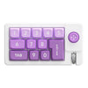 Teclado mecánico para juegos con cable personalizado con retroiluminación RGB y joystick K810 (rosa y morado)