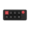 Teclado mecánico para juegos con definición de macro, 8 teclas, intercambiables en caliente y con cable y perilla (negro)