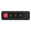 Teclado mecánico para juegos MKESPN de 4 teclas, programable con macros, con dos puertos USB-C, retroiluminación RGB intercambiable en caliente, 816B, negro