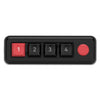 Teclado mecánico para juegos MKESPN de 4 teclas, programable con macros, con dos puertos USB-C, retroiluminación RGB intercambiable en caliente, 816A, negro