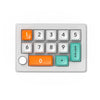 Teclado mecánico para juegos con retroiluminación RGB macrodefinida e intercambiable en caliente con tres modos inalámbricos MKESPN W908 (blanco)