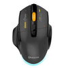 Ratón inalámbrico silencioso MKESPN W601 para juegos con macro y tres modos, de fibra de carbono y 12800 DPI, con Bluetooth (negro)