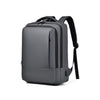 OUMANTU 2103 Mochila para portátil impermeable de gran capacidad con múltiples compartimentos y puerto USB (gris)