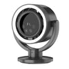 Ventilador de escritorio inteligente F168 con voz, pantalla táctil, cabezal móvil, alta velocidad de rotación, sin aspas, luz nocturna (gris)