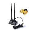 Antena de doble banda 3M 2.4G/5G con conector macho 2 RP-SMA, enrutador inalámbrico WIFI, tarjeta de red, antena de extensión de alta ganancia