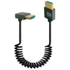 Cable de resorte HDMI 2.1 de 8K y 60 Hz, 0,5 m de longitud, especificación: curvatura positiva