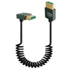 Cable HDMI 2.1 de 8K 60 Hz con resorte, 0,5 m de longitud, especificación: curvatura inversa