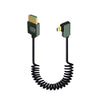 Cable HDMI 2.1 de 8K 60 Hz con resorte, 0,5 m de longitud, especificación: Micro HDMI con curvatura a la izquierda
