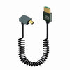 Cable de resorte HDMI 2.1 de 8K y 60 Hz, 0,5 m de longitud, especificación: Micro HDMI con curvatura positiva