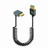 Cable HDMI 2.1 de resorte de 8K 60 Hz, 0,5 m de longitud, especificación: Mini HDMI con curvatura positiva